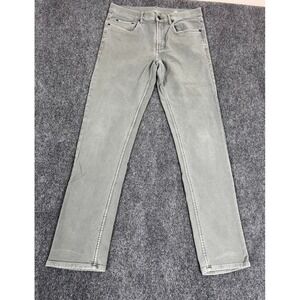 Faherty Jeans Mens  Cotton Blend Slim Straight Denim Green Gray Size 31X32